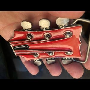 Vintage Guitar Belt Buckle